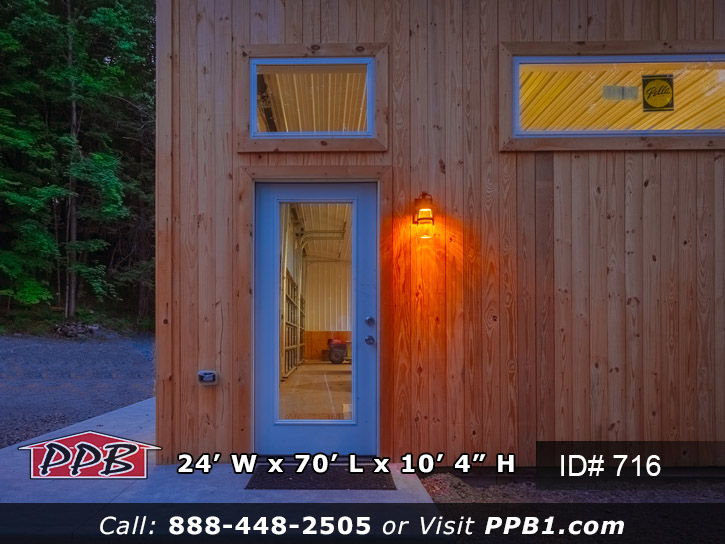 Picture Window Entry Door with Outside Lighting