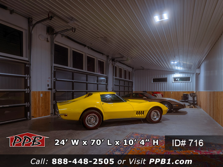Liner Panel Entry on Ceiling in Garage with LED Lights