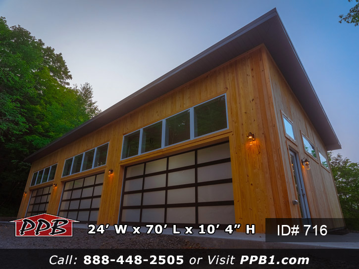 716 - Custom Three-Car Garage - Windows in the Garage Doors