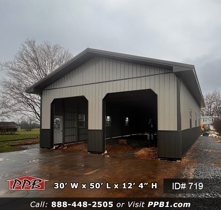 719 30x50x12 2 Car Garage 4