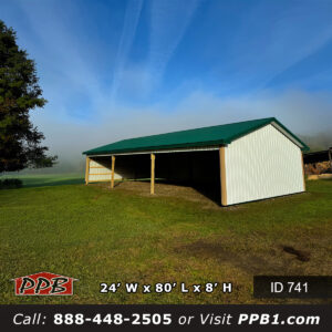 pole barn builders near me, pole building, building pole garages, pole barns, building a pole barn, pole barn construction,741 (24'Wx48'Lx8'H)