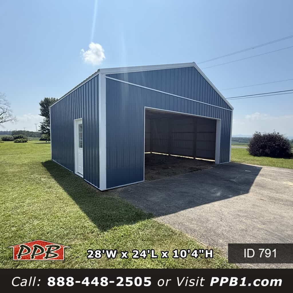 791 28x24x10 Pennsylvania Post Frame Garage