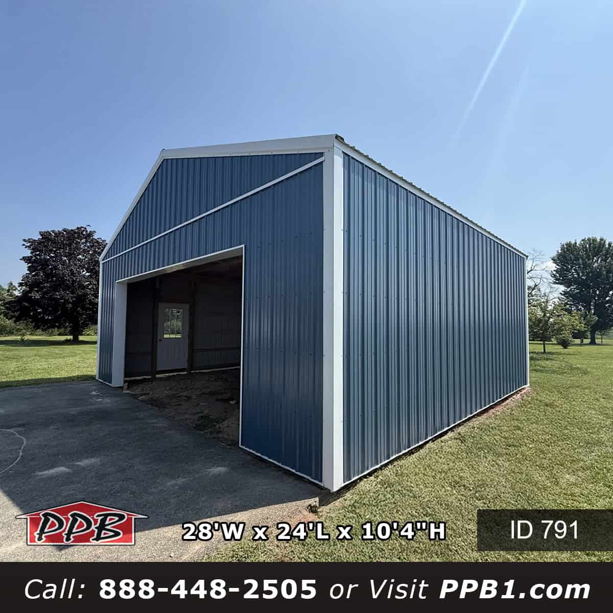 Ocean Blue Garage Pennsylvania Post Frame