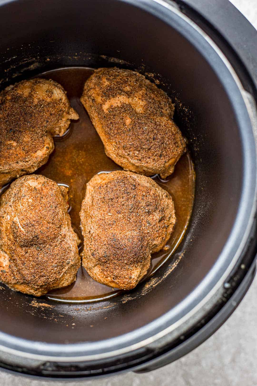 Just cooked chicken breasts in a slow cooker