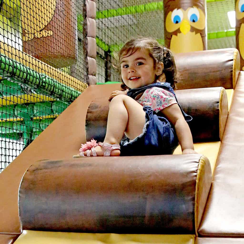 Young girl in a soft play area