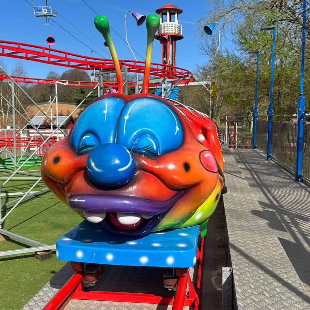 Childrens' caterpillar roller coaster