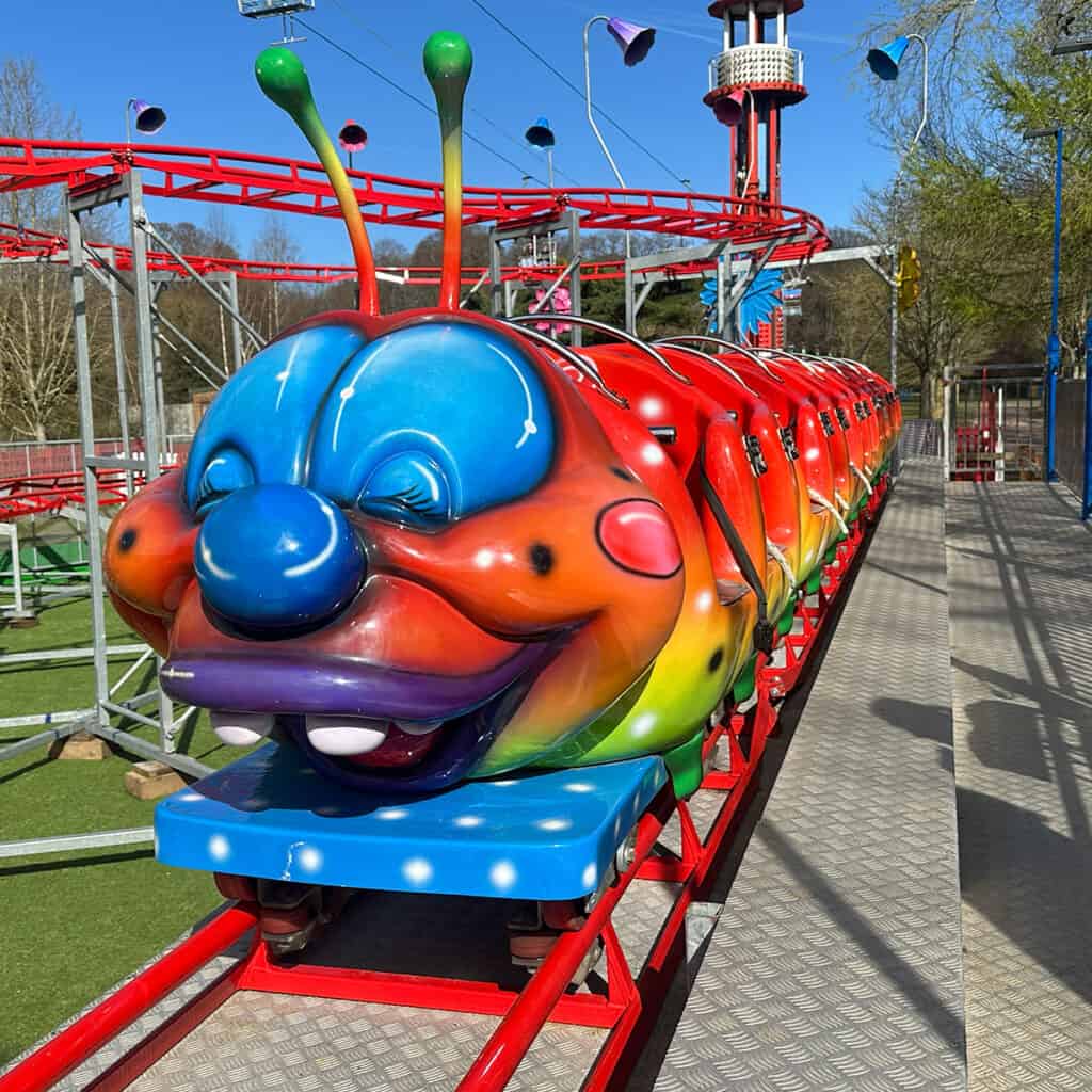 Childrens' caterpillar roller coaster