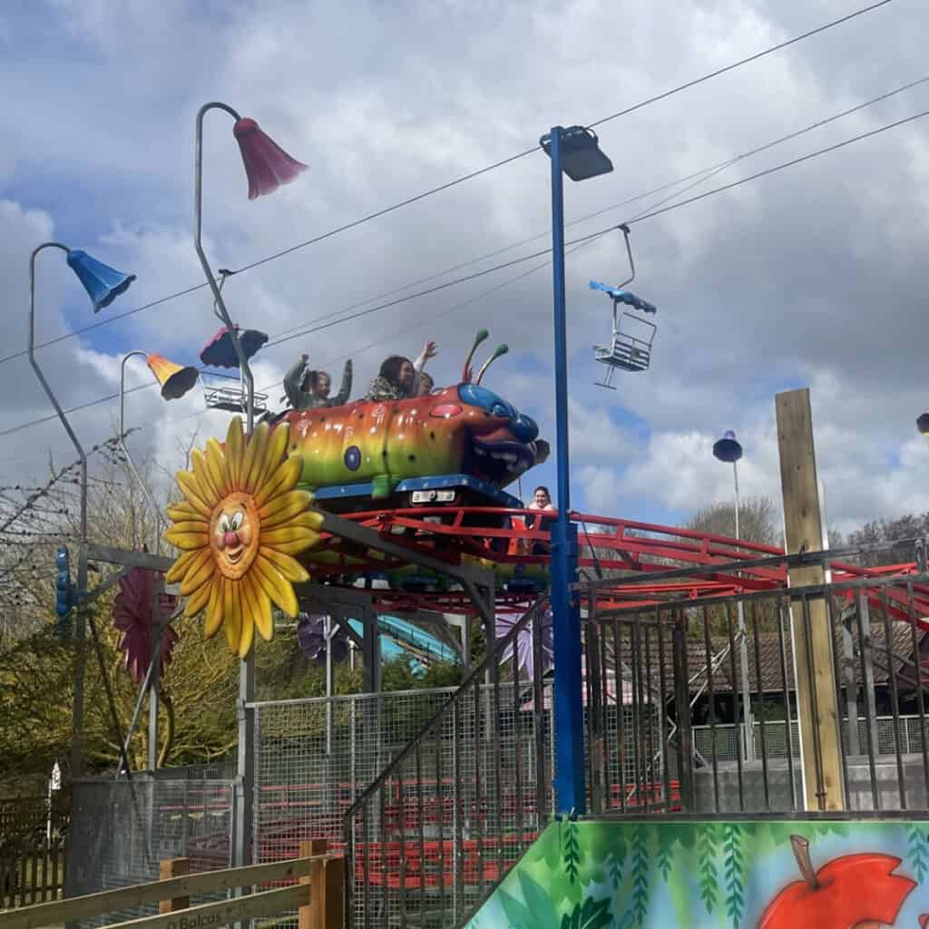 Childrens' caterpillar roller coaster