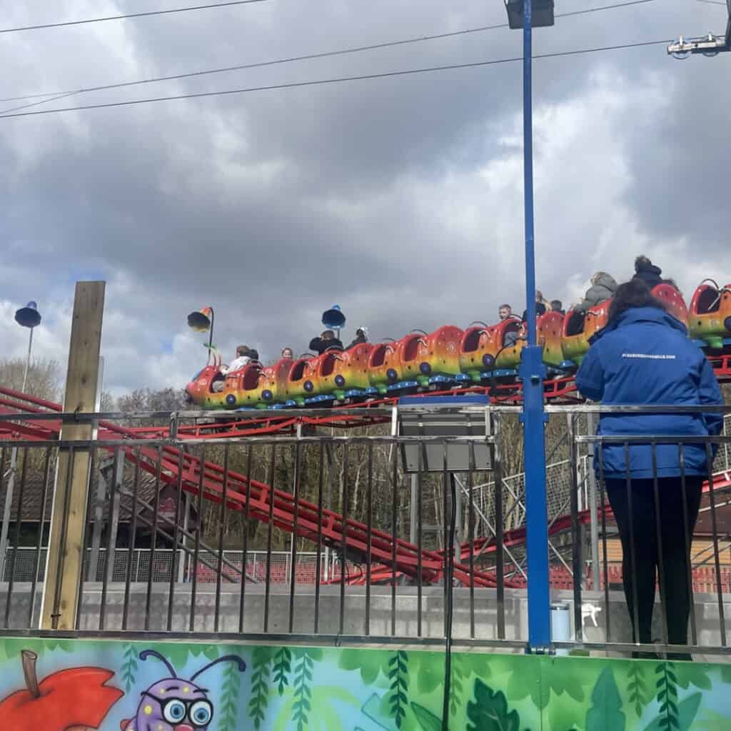 Childrens' caterpillar roller coaster