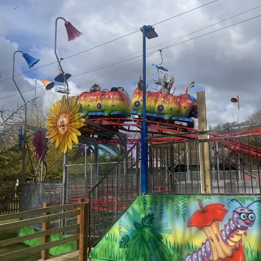 Childrens' caterpillar roller coaster