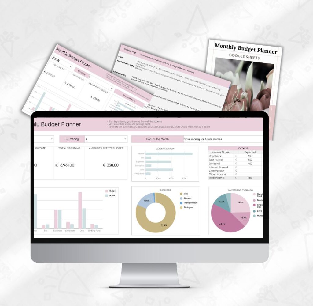 Evergreen Spreadsheets to Sell on Etsy 3 Budget planner monthlygoogle sheets template min