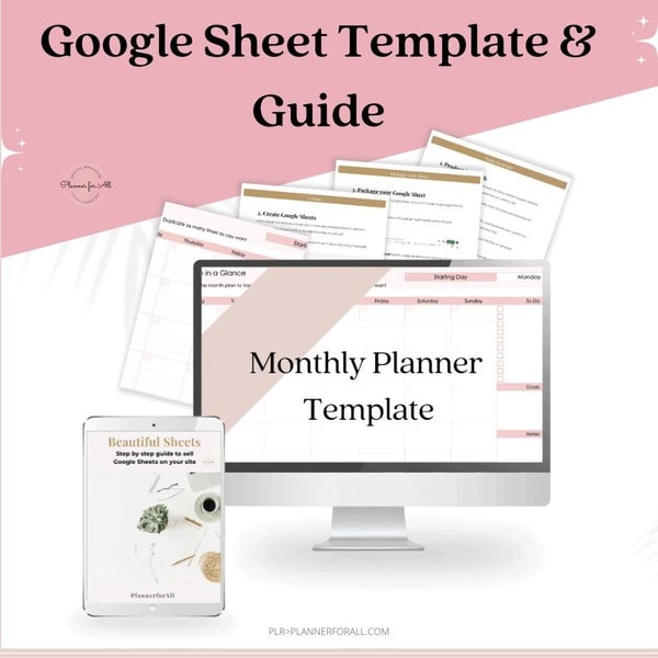 plr google sheet spreadsheet template with commercial use rights. 