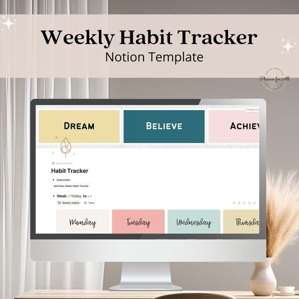 Free notion template tracker