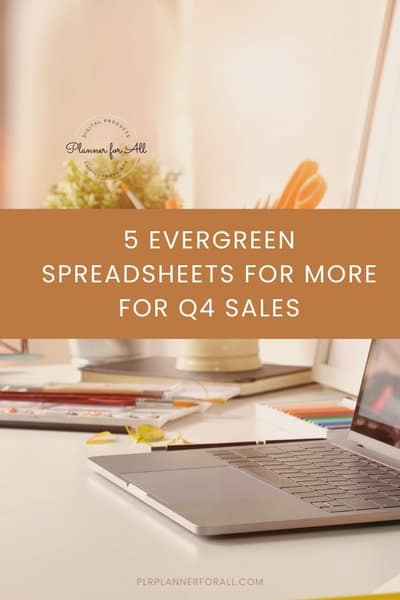 best spreadsheet products to sell in Q4