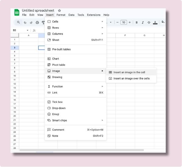 How to Insert Images in Google Sheets 2 how to insert an image in google sheets
