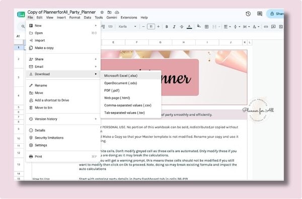 How to export Google Sheets in Excel - Step by step guide