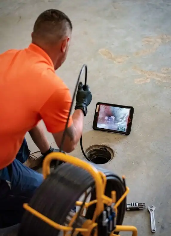 Plumber-Using-Sewer-Camera-Inspection