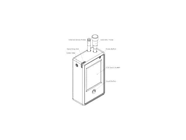 PMS product Handilaz II Line drawing from particle measuring systems