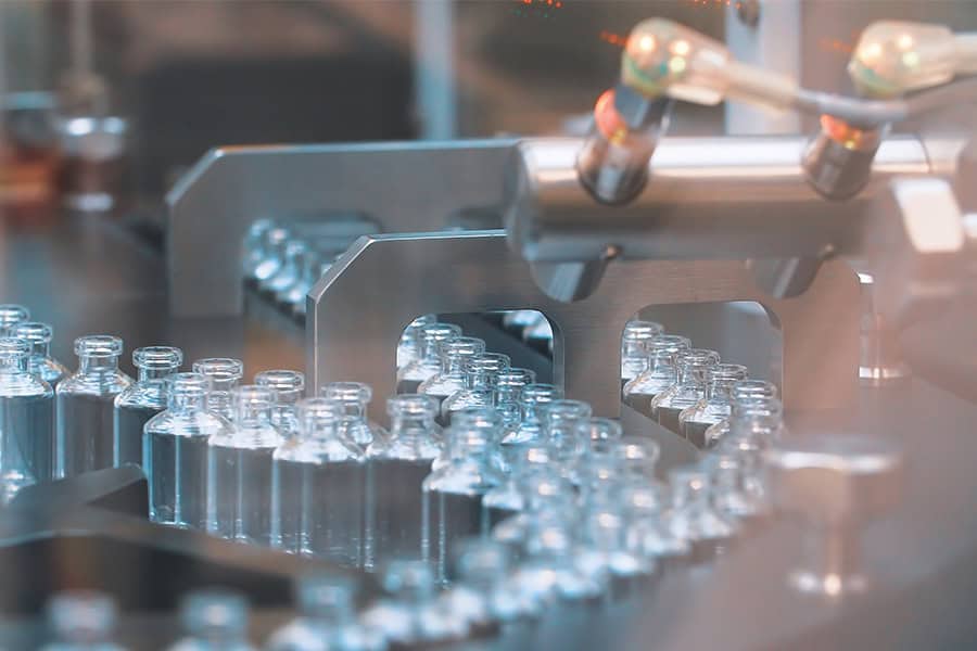 Glass bottles filling line