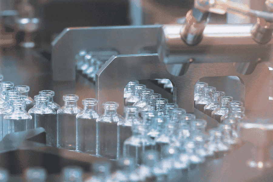 aseptic filling line with environmental monitoring