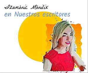 Vibrant digital illustration of a smiling woman with blonde hair in front of a yellow circle background for poetry publishing.