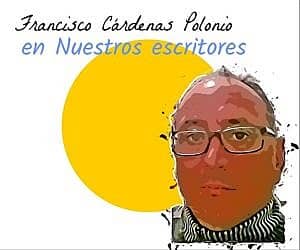 A portrait of a man with glasses against a yellow circle background, highlighting poetry books and literary writing.