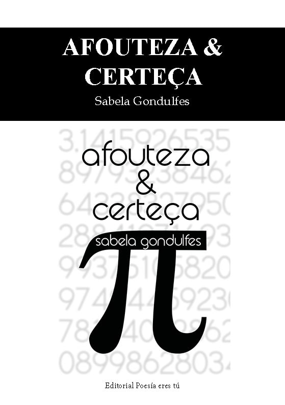 1. Book cover of 'Afouteza & Certeça' by Sabela Gondulfe, poetry collection.