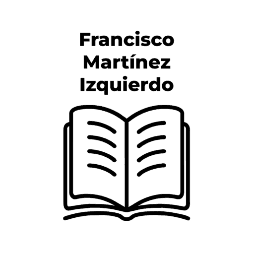 Open book icon representing poetry books by Francisco Martínez Izquierdo.