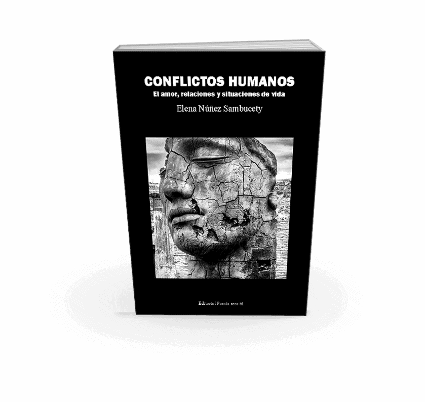 Silent cracked stone sculpture representing human conflicts, love, and life situations.