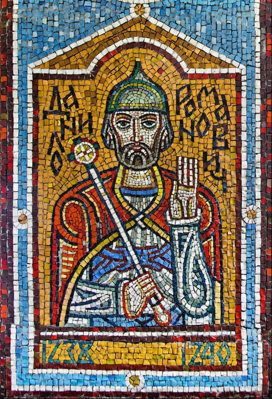 Мозаїка з образом князя Романовича, історична пам'ятка України.