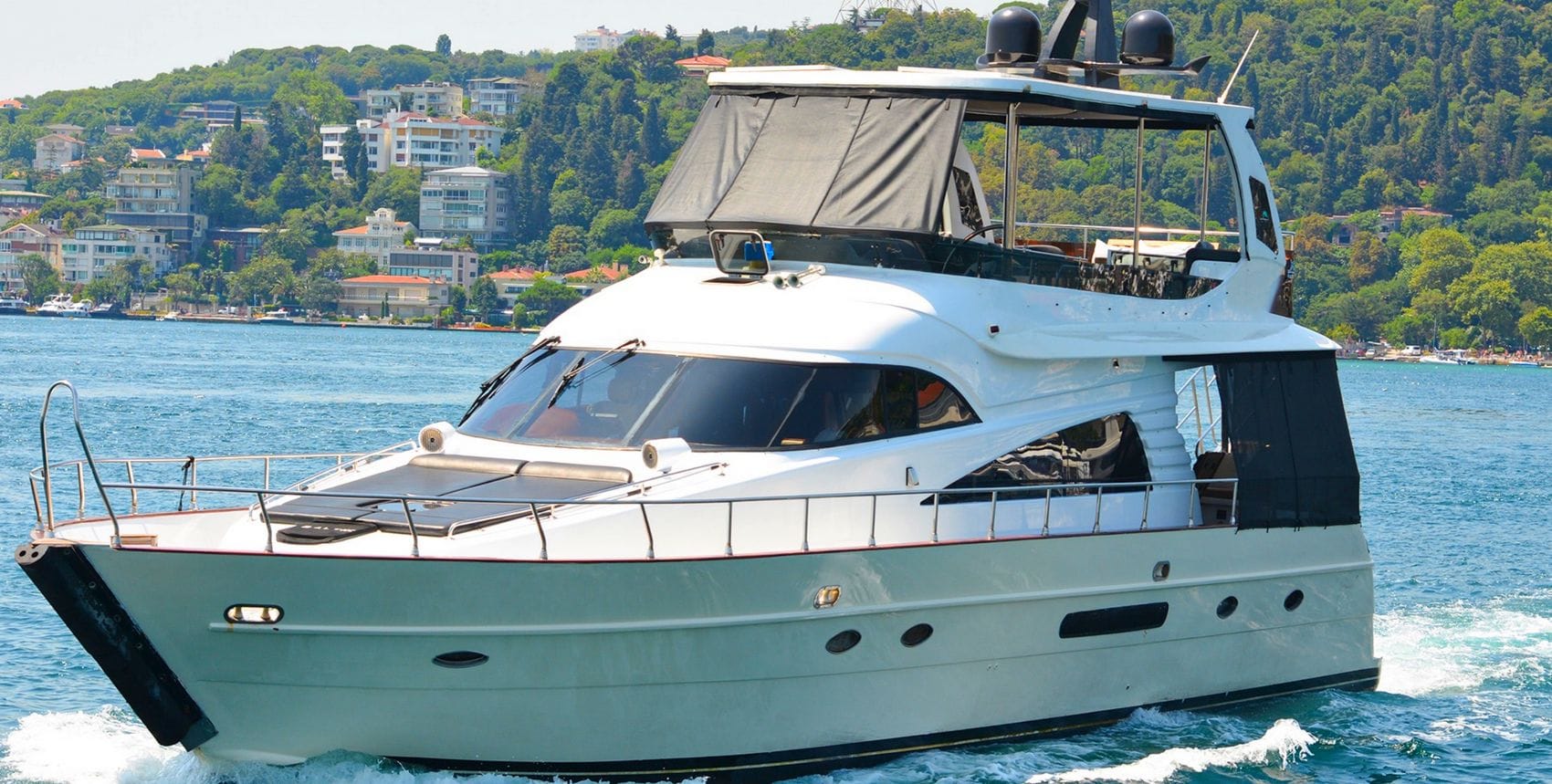 Motoryacht Exterior P104 22 meters 16 person capacity Yacht Rental with Premionly.com in Istanbul