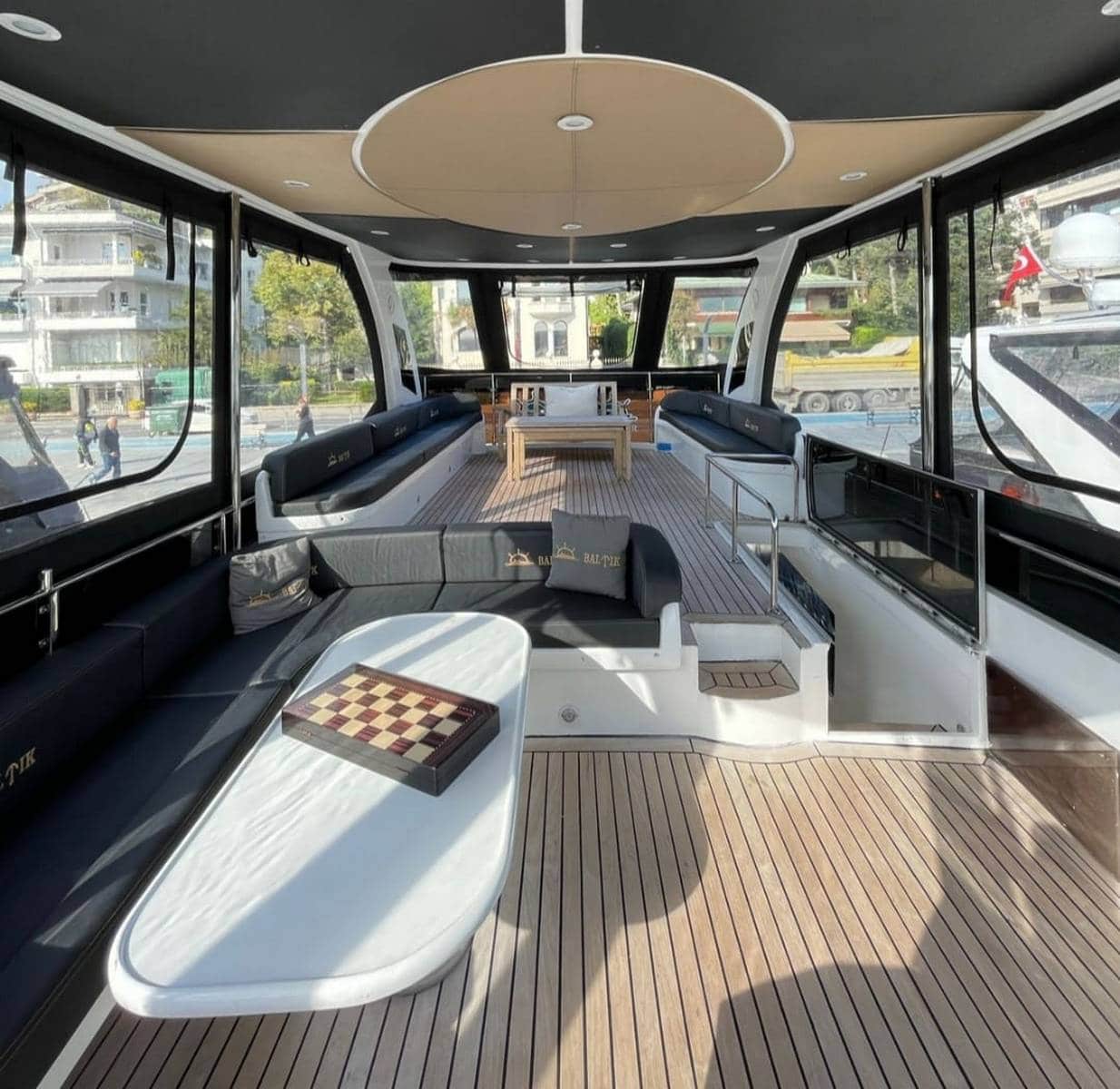 Motoryacht Interior P104 22 meters 16 person capacity Istanbul's Best Yacht Rental with Premionly.com
