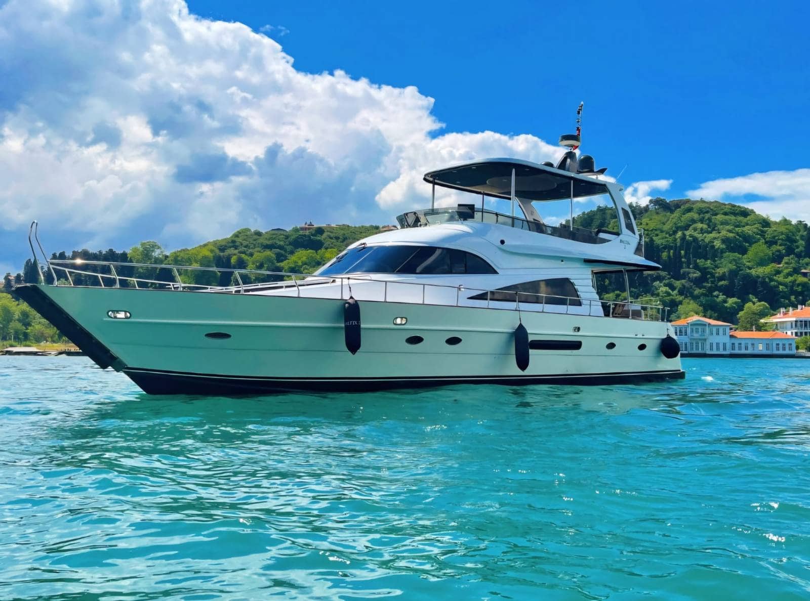 Motoryacht Exterior P104 22 meters 16 person capacity Yacht Rental with Premionly.com in Istanbul