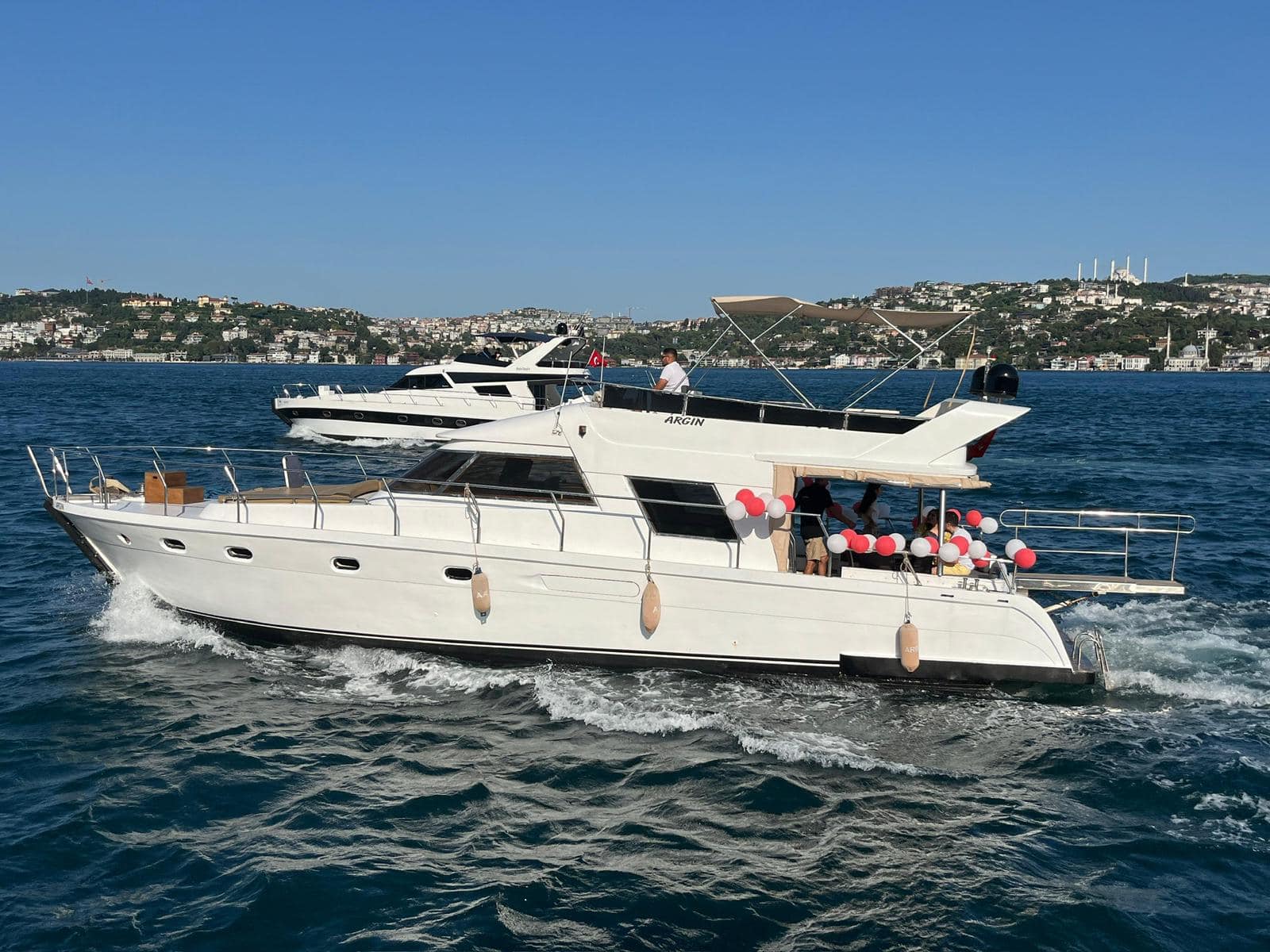Luxury motor yacht rental for exclusive sea adventures in the Mediterranean. Perfect for private eve.