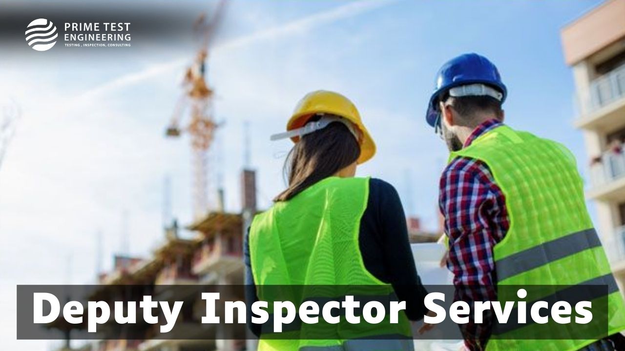 Deputy Inspector checking construction quality and safety on-site