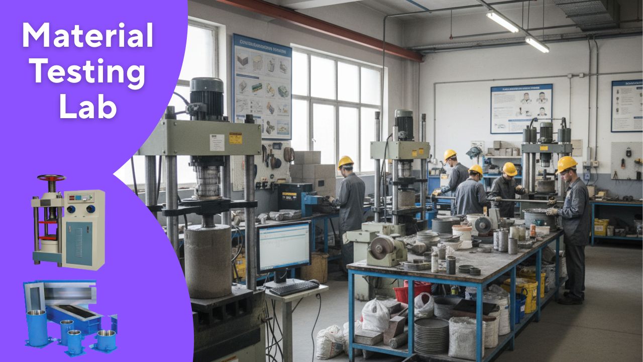 Material Testing Lab in Civil Engineering equipment and procedures