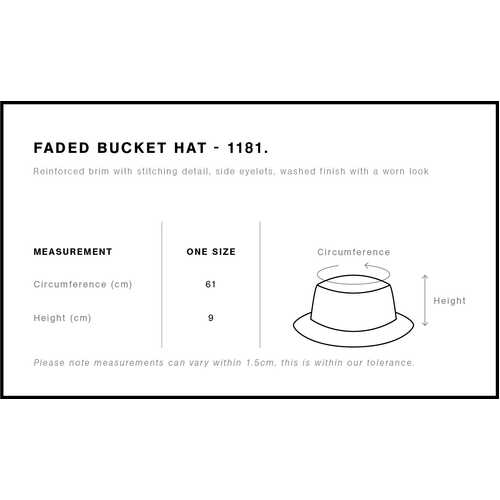 AS Colour Faded Bucket Hat | 1181 - Image 2
