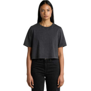 AS Colour Wo's Stone Wash Heavy Crop Tee | 4086