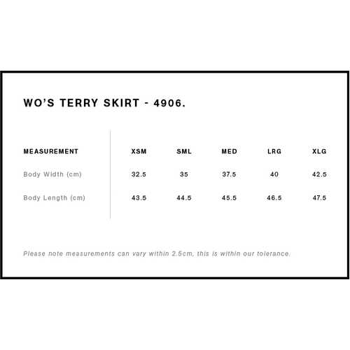 AS Colour Wo's Terry Skirt | 4906 - Image 2