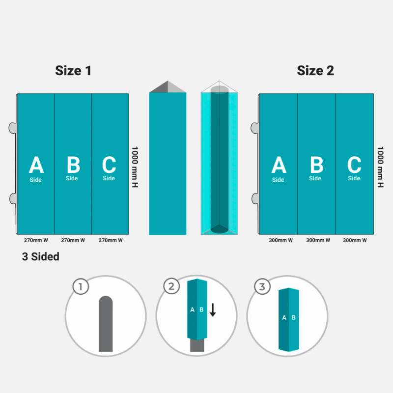 Bollard Cover dimensions