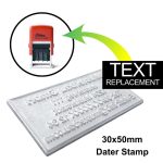 30x50mm Dater Stamp - Text Replace Only