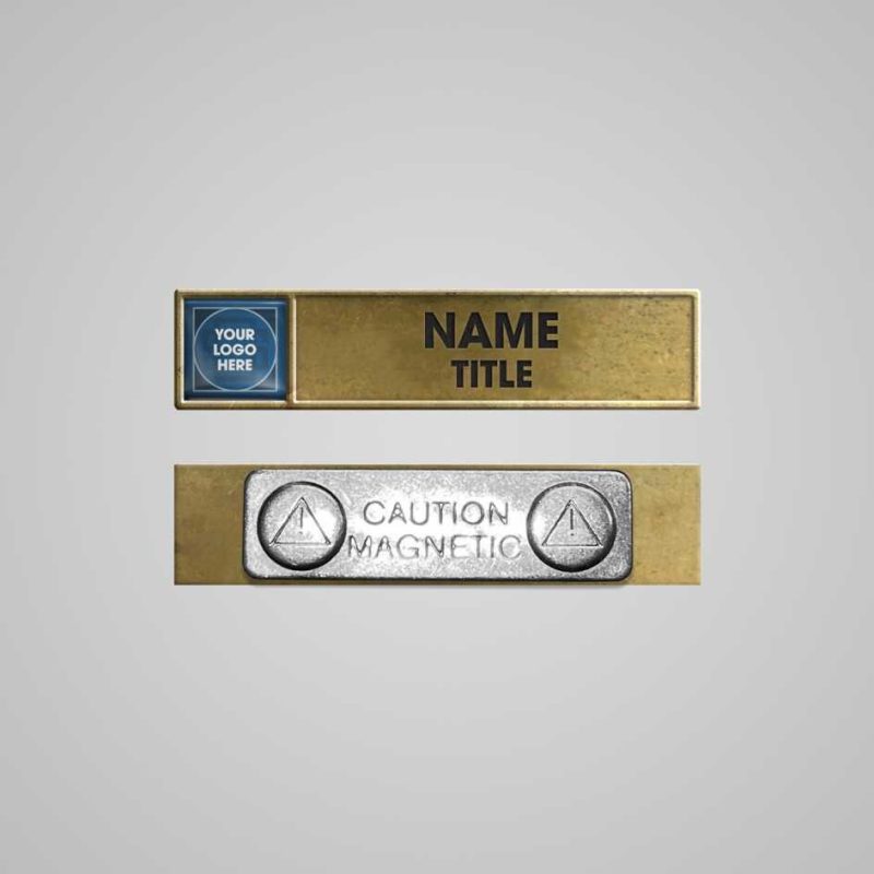 Name Badges - Premium Metal gold with magnet