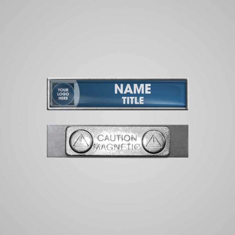 Name Badges - Premium Metal silver with magnet