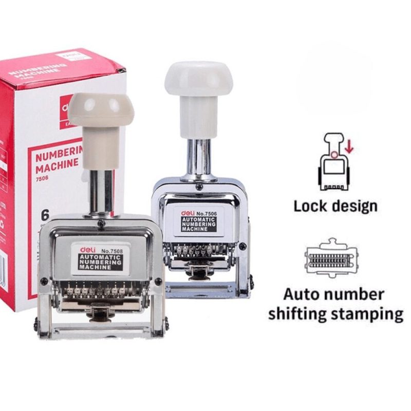 Deli Automatic Numbering Stamp - 6 Digit