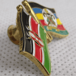 Double Flag Lapel Badges