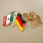 Double Flag Lapel Badges Example