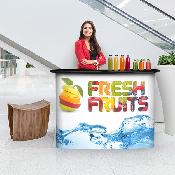 Branded Curved Promo Table