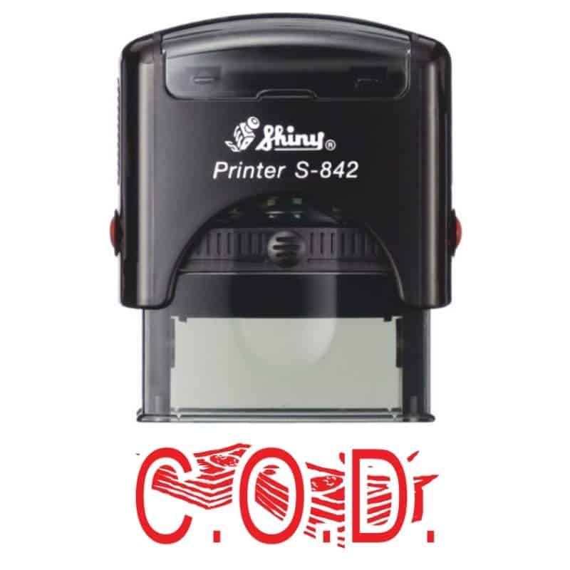 Shiny 38x14mm Stock Stamp - C.O.D