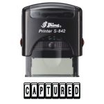 Shiny 38x14mm Stock Stamp - CAPTURED