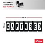 Shiny 38x14mm Stock Stamp - CAPTURED (2)